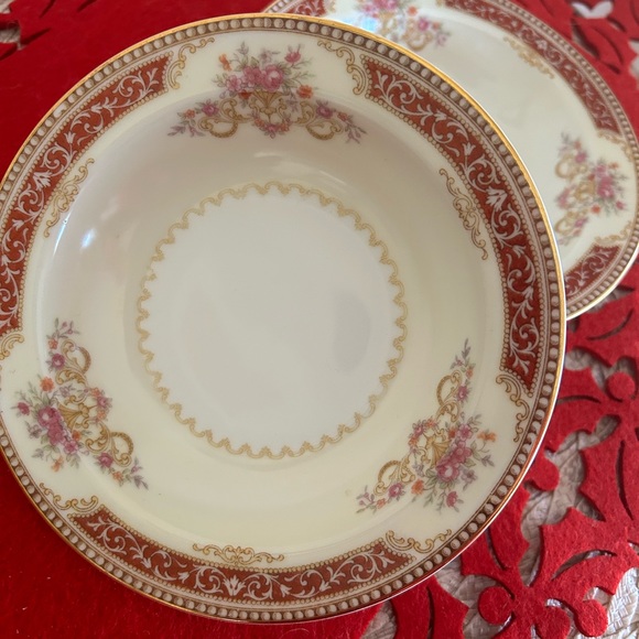 Noritake Mystery #36 pattern Berry Bowls - set of 2, Dessert, Fruit bowl, floral - Picture 11 of 13